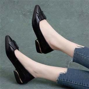 Women's Microfiber Pointed Toe Slip On Closure Solid Casual Shoes