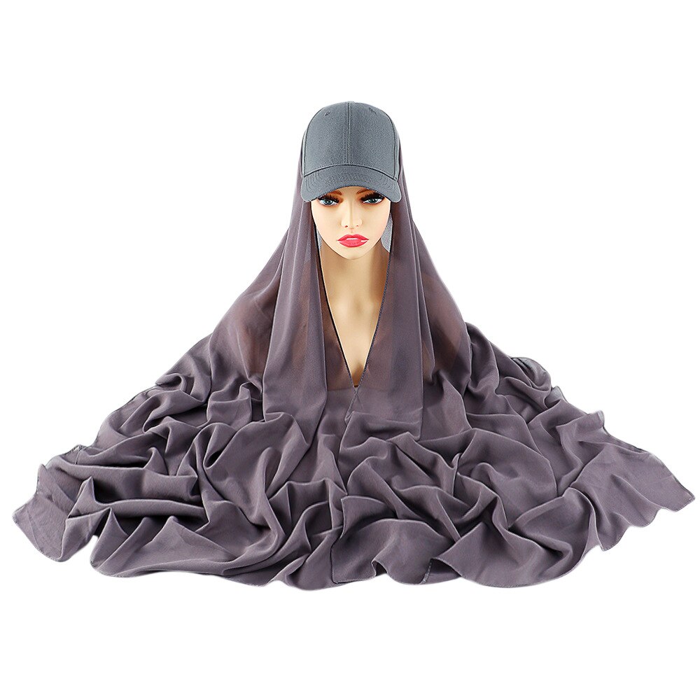 Women's Arabian Polyester Headwear Plaid Elegant Hijabs