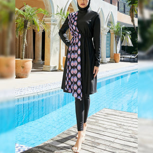 Women's Arabian Polyester Full Sleeves Printed Bathing Swimwear