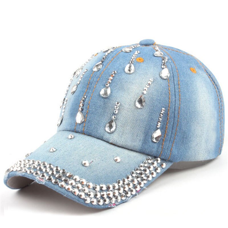 Women's Denim Adjustable Strap Sun Protection Casual Baseball Cap