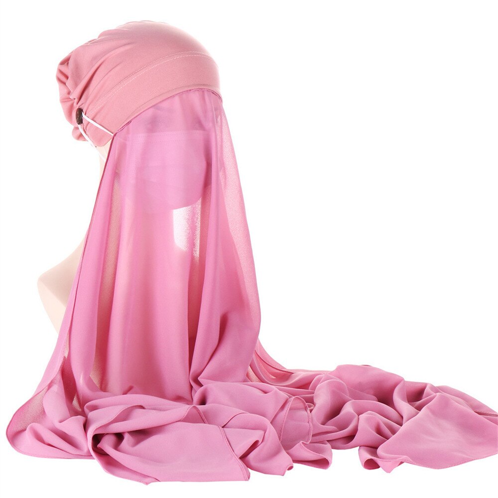 Women's Arabian Polyester Headwear Plain Hijabs