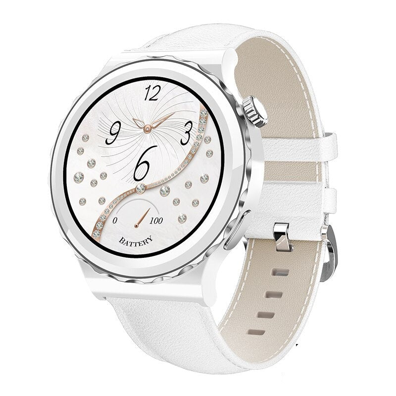 Women's Round Stainless Steel Waterproof Luxury Smart Watch