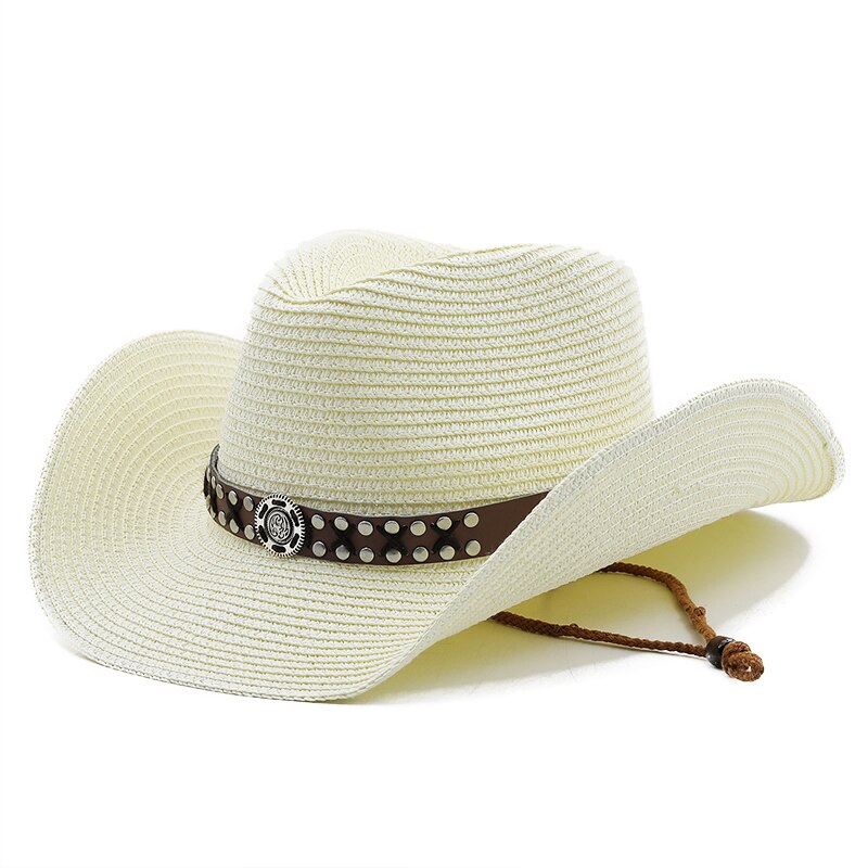 Women's Straw Rivet Pattern Casual Wear Summer Beach Trendy Caps