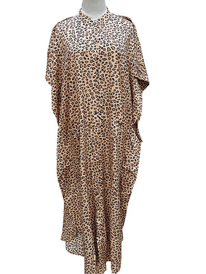 Women's Polyester Front Button Closure Kaftan Beachwear Cover Up