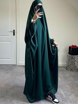 Women's Arabian Polyester Full Sleeve Solid Pattern Casual Abaya