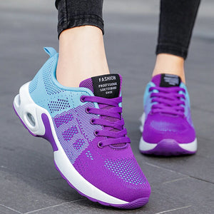 Women's Breathable Mesh Outdoor Sports Running Lace-up Sneakers