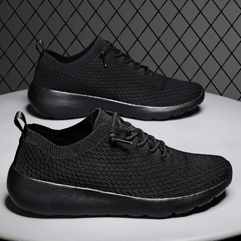 Men's Mesh Breathable Lace-up Closure Walking Casual Wear Shoes