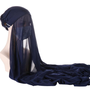 Women's Arabian Polyester Headwear Plain Hijabs