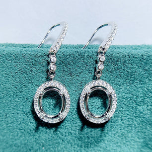 Women's 100% 925 Sterling Silver Luxurious Charm Party Earrings
