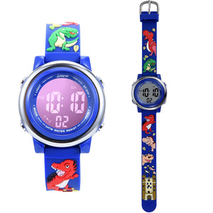 Kid's Alloy Case Buckle Clasp Waterproof Round Shape Watches