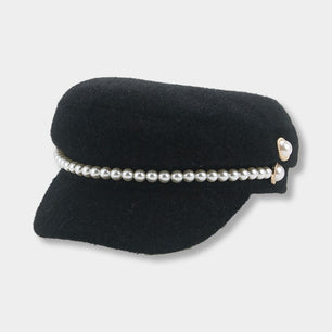 Women's Acrylic Pearl Fashionable Winter Military Luxury Hat