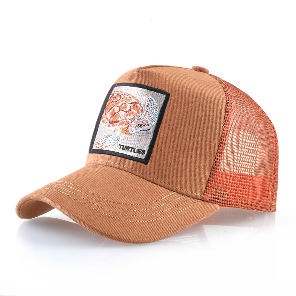 Men's Cotton Back Strap Baseball Animal Pattern Outdoor Mesh Cap