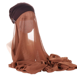 Women's Arabian Polyester Headwear Plain Hijabs