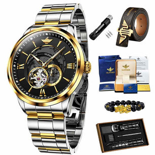 Men's Automatic Stainless Steel Water-Resistant Round Watches