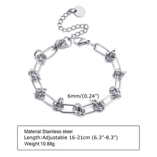 Men's Stainless Steel Link Chain Toggle-Clasps Round Bracelets