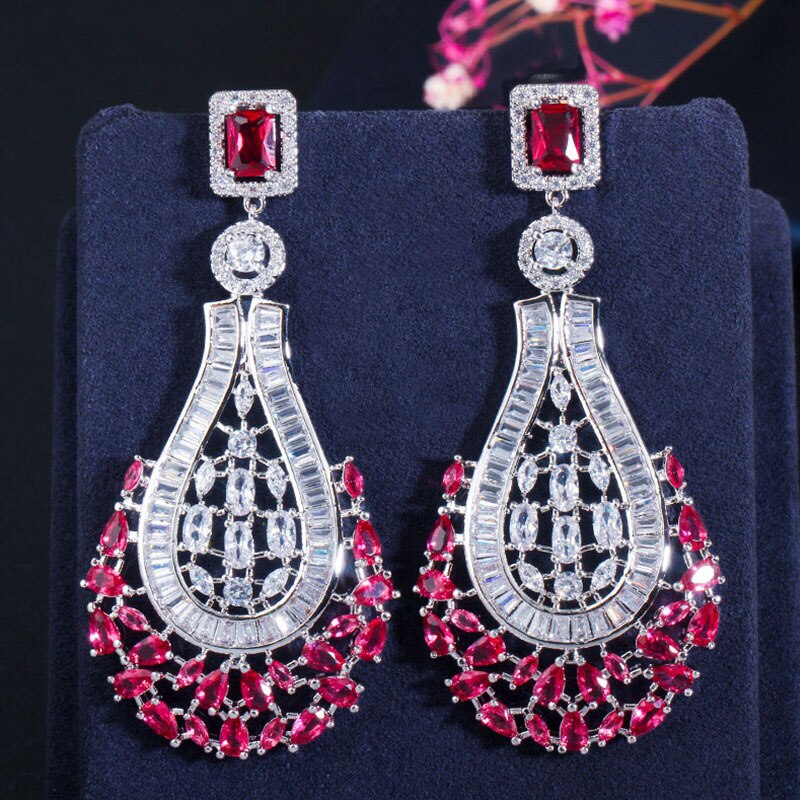 Women's Copper Cubic Zirconia Classy Vintage Drop Earrings