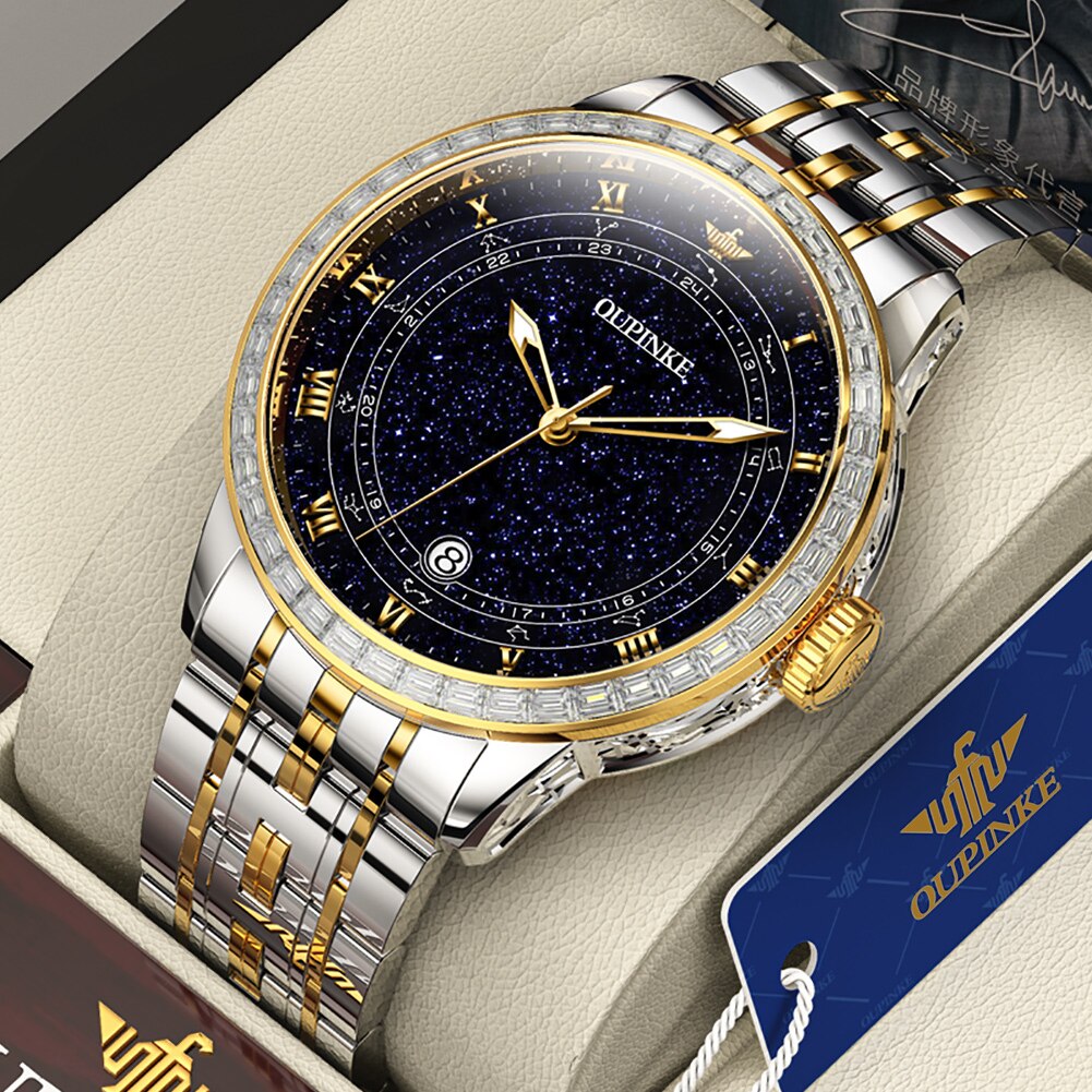 Men's Automatic Stainless Steel Waterproof Luxury Round Watches