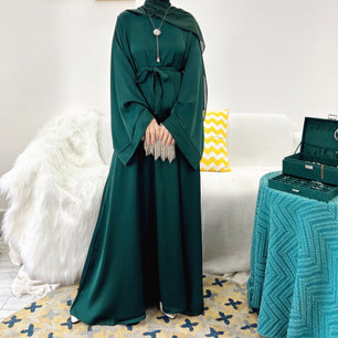 Women's Arabian Polyester Full Sleeve Solid Pattern Elegant Abaya