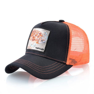 Men's Cotton Back Strap Baseball Animal Pattern Outdoor Mesh Cap