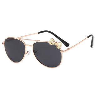 Kid's Alloy Frame Outdoor Oval Pattern Trendy UV400 Sunglasses