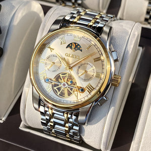 Men's Automatic Stainless Steel Mechanical Luxury Round Watches