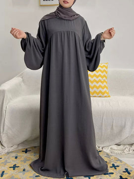 Women's Arabian Polyester Full Sleeve Solid Casual Wear Abaya