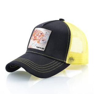 Men's Cotton Back Strap Baseball Animal Pattern Outdoor Mesh Cap