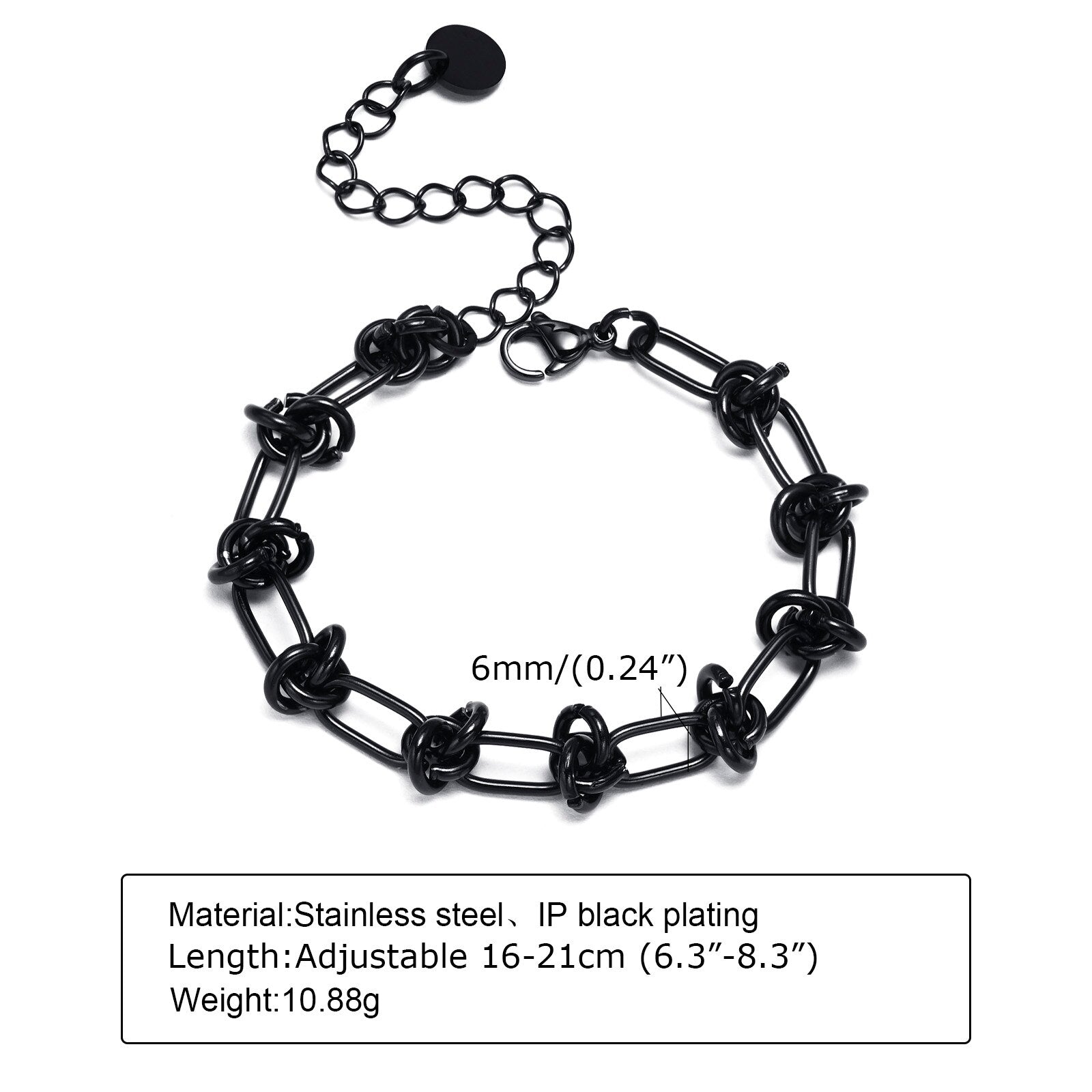 Men's Stainless Steel Link Chain Toggle-Clasps Round Bracelets