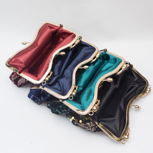 Women's PU Leather Hasp Closure Sequin Pattern Elegant Handbags