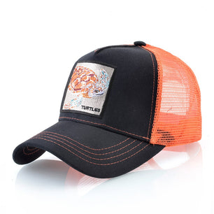 Men's Cotton Back Strap Baseball Animal Pattern Outdoor Mesh Cap