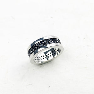 Men's 100% 925 Sterling Silver Zircon Classic Round Shaped Ring