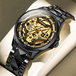 Men's Automatic Stainless Steel Water-Resistant Round Watches