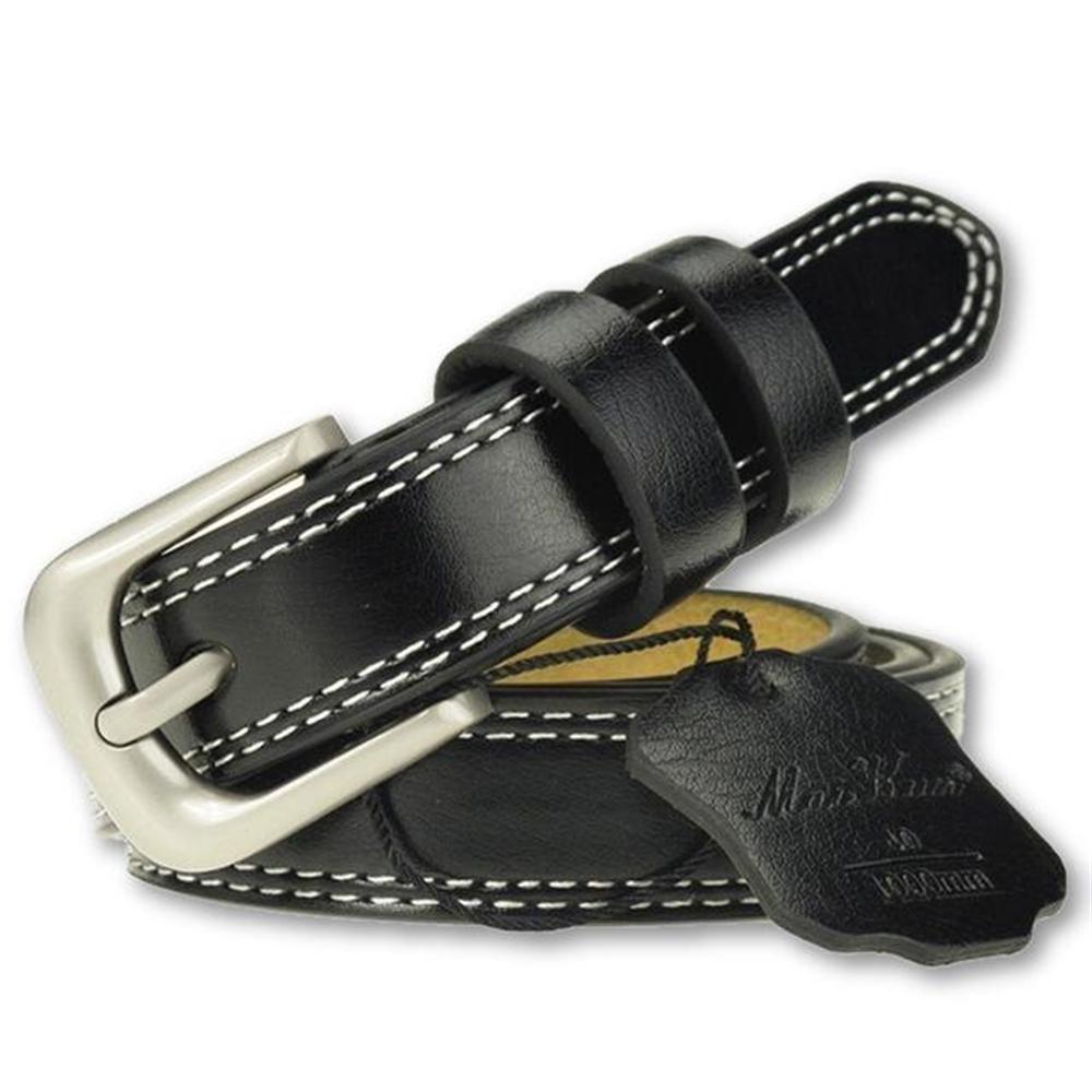 Women's Genuine Leather Plain Alloy Pin Buckle Closure Waistband Belts