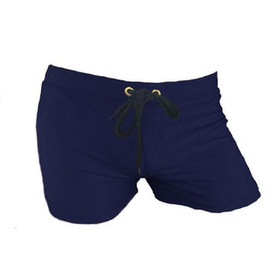Men's Drawstring Waist Plain Quick Dry Swimwear Boxer Shorts