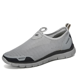 Men's Pointed Toe Mesh Hollow Out Slip-On Workout Sneakers