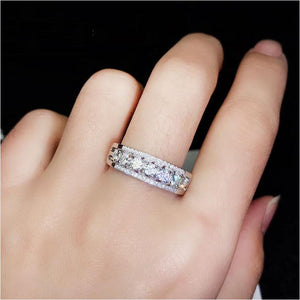 Women's 100% 925 Sterling Silver Round Cubic Zircon Ring