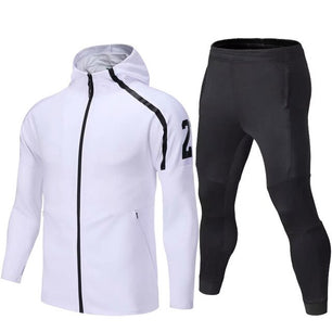 Men's Long Sleeve Compression Jacket With Legging Workout Set