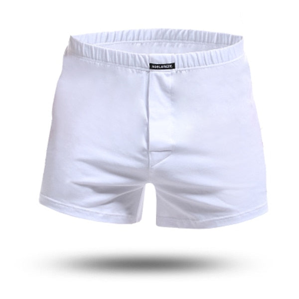 Men's Low Elastic Waist Plain Comfortable Loose Boxer Shorts