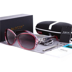 Women's Polycarbonate Oversized Thin Frame Polarized Sunglasses