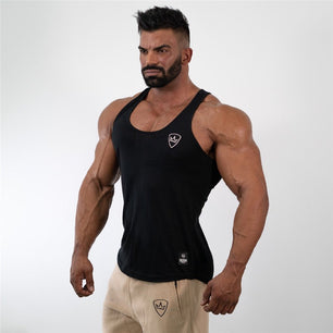 Men's Round Neck Sleeveless Quick Dry Sporty Stringer Vests