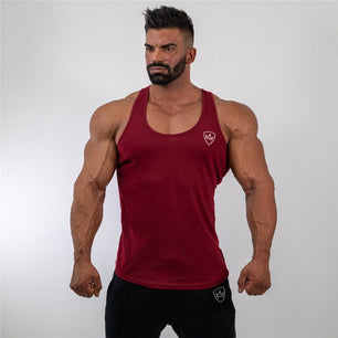 Men's Round Neck Sleeveless Quick Dry Sporty Stringer Vests