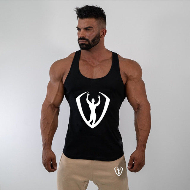 Men's Round Neck Sleeveless Quick Dry Sporty Stringer Vests