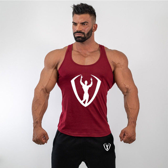 Men's Round Neck Sleeveless Quick Dry Sporty Stringer Vests