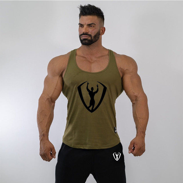 Men's Round Neck Sleeveless Quick Dry Sporty Stringer Vests