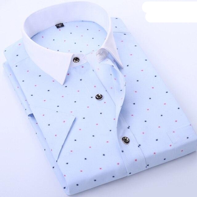 Men's Turndown Collar Short Sleeve Printed Casual Wear Shirt