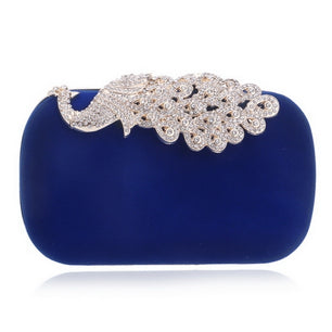 Women's Polyester Pearl Zircon Patchwork Hasp Closure Clutch