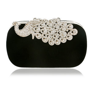 Women's Polyester Pearl Zircon Patchwork Hasp Closure Clutch