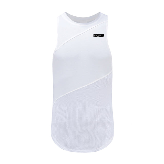 Men's High Neck Sleeveless Plain Quick-Dry Hooded Sports Vests