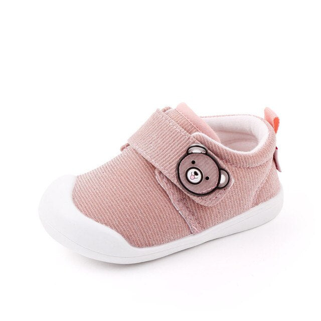 Baby's Round Toe Mesh Pattern Hook And Loop Closure Shoes