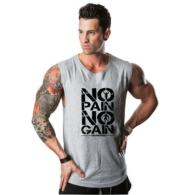 Men's Round Neck Sleeveless Quick Dry Sporty Stringer Vests